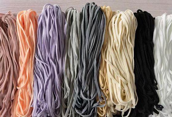 공장은 4MM 5MM 컬러 평평한 탄력 있는 버릴 수 있는 폴리에스테르 귀걸이를 도매합니다